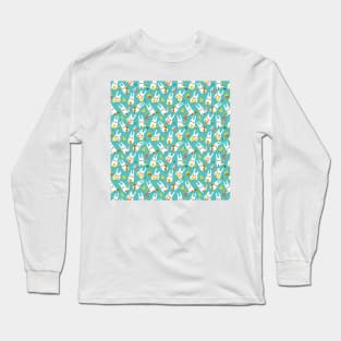 seamless easter eggs and bunnies Long Sleeve T-Shirt